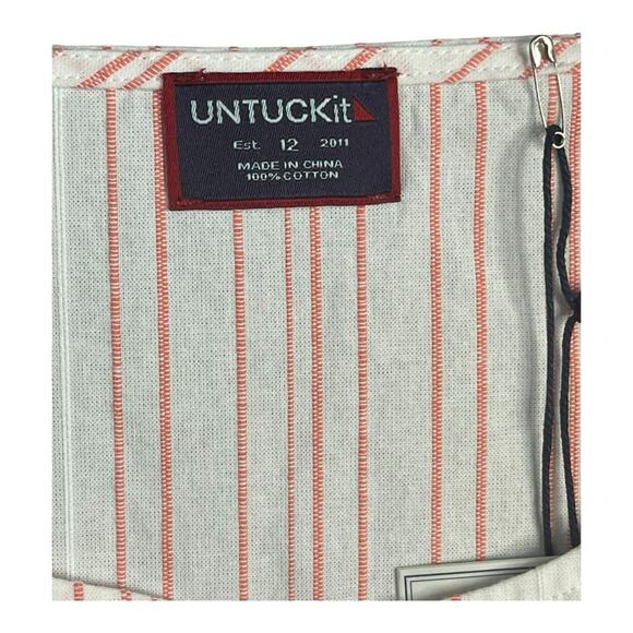 UNTUCKit Women's Durfort Pullover Tunic‎ Pink and White Stripe Size 12 NWT - Picture 4 of 9